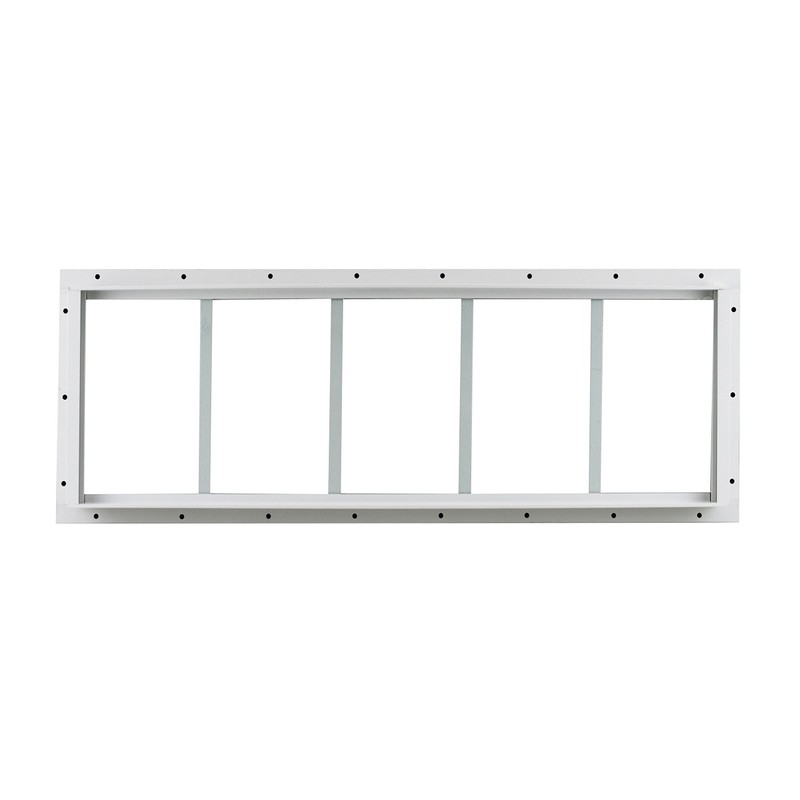 Shed Transom Window 10" X 29" White Flush