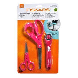 Fiskars Craft Sewing Starter Kit (3pc), Pink 3 Count