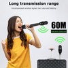 UHF Wireless XLR Transmitter and Receiver with 48V Power Supply,Rechargeable