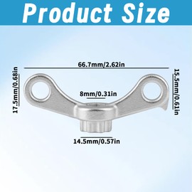 KxrTpx Bike Crank Removal Tool, 2 In 1 Bottom Bracket Removal Tool Durable Spanner for Easy Crank Arm Removal And Maintenance and Installation for Bicycle (1 Pcs,Silver)