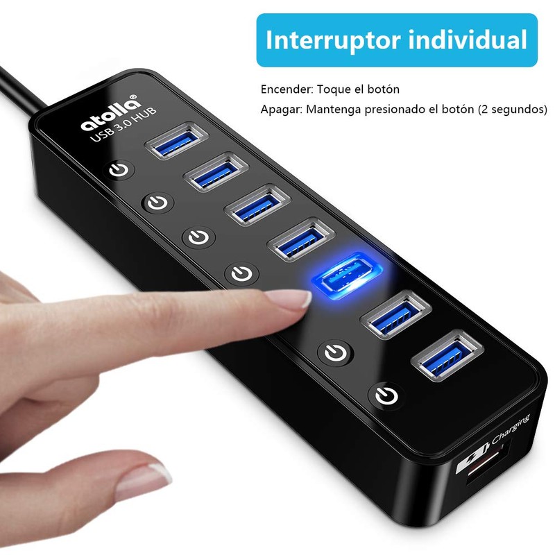atolla Hub USB 3.0, 7 Puertos Multi USB 3.0 Hub