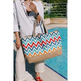 Leo Design Large summer beach Bag, Shoulder tote Bag, Electic Style for Women, Gym Yoga, Family Travel Holiday Picnic Swimming Pool and Reusable Shopping Bag (Kenya)…