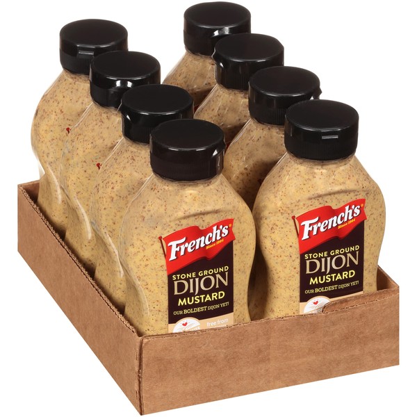 French's Stone Ground Dijon Mustard, 12 oz, Pack of 8
