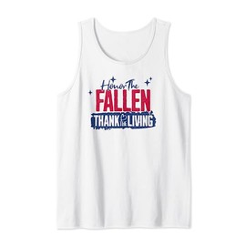 Honor The Fallen Military Memorial Day Flag Tank Top