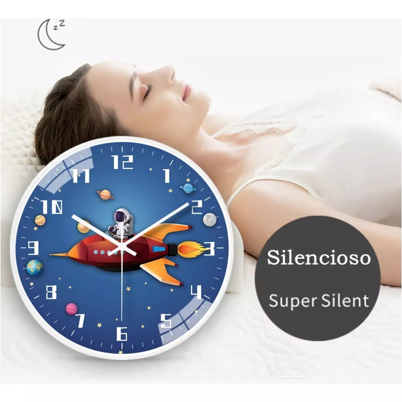 Dolores Reloj Digital De Pared Sala Modern Redond Silen 3d