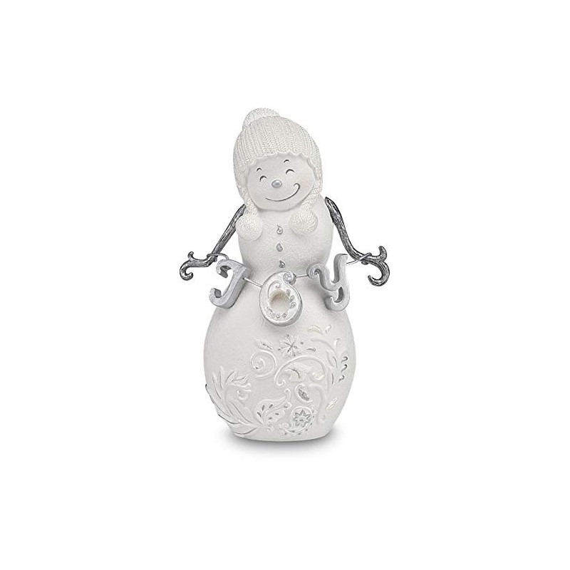 Perfectly Presented by Pavilion Gift Joy Snowman Figurine, 4-1/2-Inch Tall