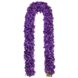 MARDI GRAS FEATHERLESS Original Faux Feather Boa (Made of Yarn), U.S. Patent # D814,740. Cut to Length. Made in America (Purple Stamen)