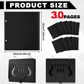 Amylove Music Flip Folder Marching Band Plastic Flip Folder with 20 Windows (40 Pcs Sheets)