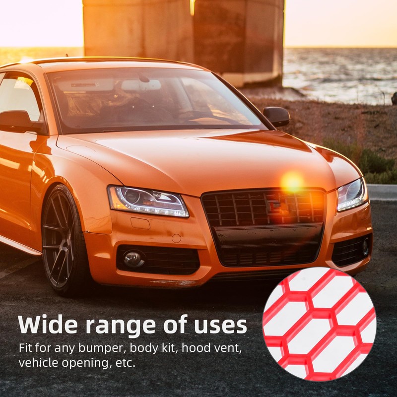 AggAuto 47"x16" ABS Plastic Universal Car Grill Mesh, Automotive Grille