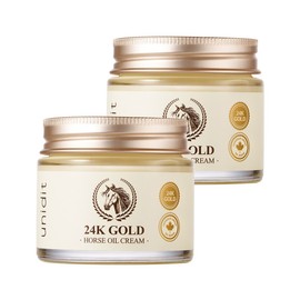 etc 24K Horse Oil Cream Real Golden Complex Moisturizing Whitening Elasticity Cream 70ml 2pcs / 24K 마유 크림 리얼 골든 컴플렉스 보습 미백 탄력 크림 70ml 2개