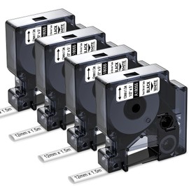 Aken 18055 Compatible with Dymo Rhino Industrial Heat Shrink Tube Cable Labels 12 mm x 1.5 m Compatible with DYMO Rhino 4200, 5200, 5000,1000, 3000, 6000, ILP-219