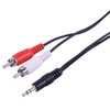 3.5MM STEREO TO 2X PHONO 0.25M, Audio & Video Cable