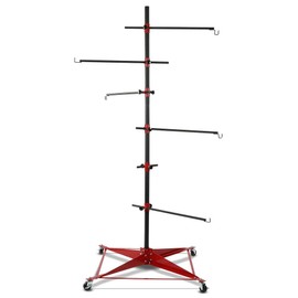 G-PLUS Auto Body Door Fender Panel Holder Tree Center Post Hang Paint Stand Adjustable Black&Red Steel Powder Coated #Size: L 29 (in) * W 29 (in) * H 73-3/8 (in)