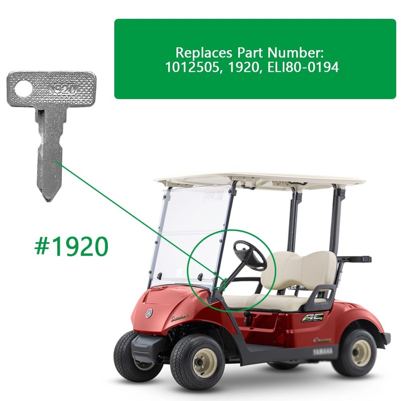 FCOUIID Golf Cart Key Replacement Ignition Keys for Club Car