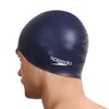 Speedo Unisex Flat Silicon Swim Cap | Hair Protect, Navy,