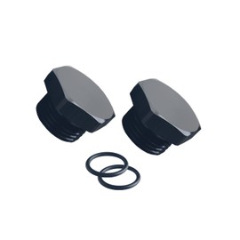 DEWHEL 2pcs Aluminium 8AN Block Off Cap Male Adapter Fitting Plug
