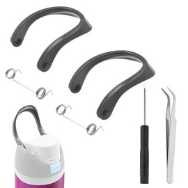 JTJEI 2pcs Handles for Owala FreeSip 24oz 32oz, Water Bottle Cap Carry Loop Handle, Replacement Parts for Owala Cup 16/25/40oz Easy Bottle Top Lid Cap Replacement Accessories, BPA-Free(Gray)