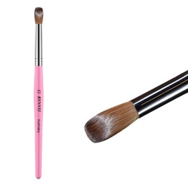 RYNNYI Acrylic Nail Brush,100% Kolinsky Nail Brush,Oval Crimped Shape Brush for Nail Art(Size 12)