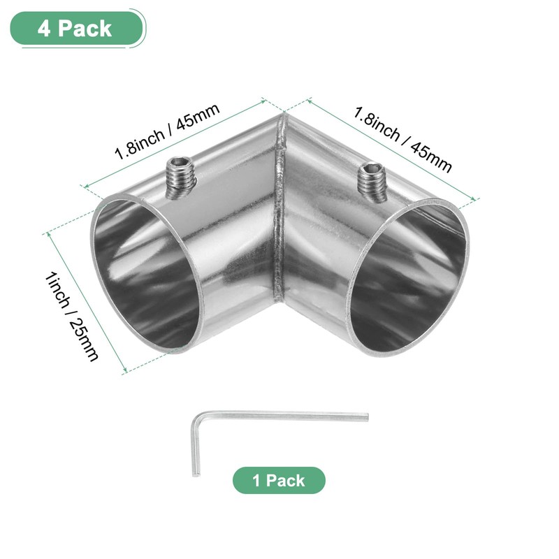 M METERXITY 4-Pack Structural Pipe Connector, 90 Degree 2 Way