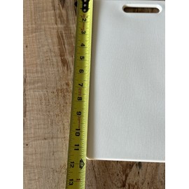 Unbranded New Heavy Plastic Cutting Board White 11 1/2 X7 1/2 Plastic Reusable Handle