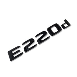 MCK Auto - E220d Glossy Black Front Rear Wing Black Badge Logo Boots Emblem Sticker Tuning