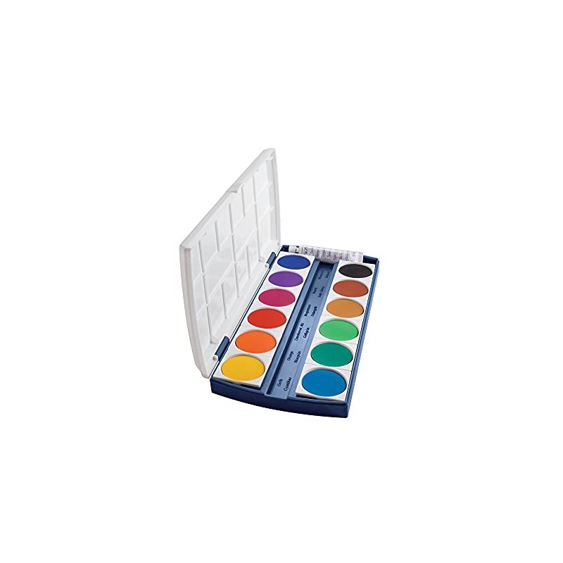 Herlitz Herlitz 10116655 Schulmalfarben bzw. Deckfarbkasten, 12 Farben inklusive Deckweiß