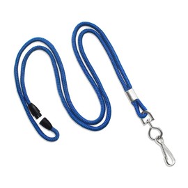 Specialist ID 5 Pack - Round Lanyard w/Breakaway Clasp & Swivel Hook - Thin Name Badge Holder Neck Cord w/Safety Snap for Students, Teachers, Men & Women - Clip to Key Card, I'd Tag (Royal Blue)