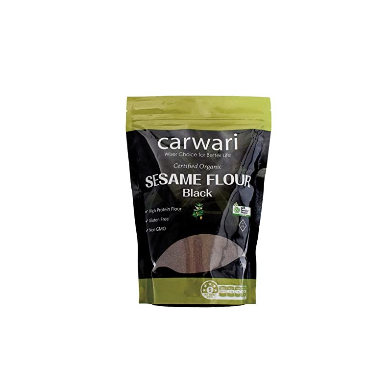 Carwari Organic Black Sesame Flour 500 g