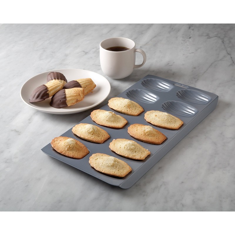 Fox Run Non-Stick Madeleine Pan, Carbon Steel, 12-Cup,Grey