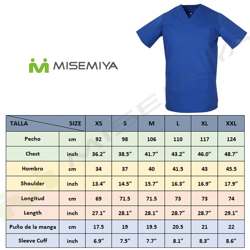MISEMIYA Medical Uniforms, Unisex Top, Nurse / Hospital Work Wear