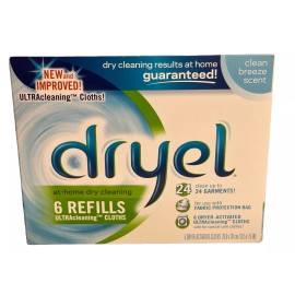 Dryel 1-DRYEL At Home Dry Cleaning Cloth Refill ULTRAcleaning Discontinued