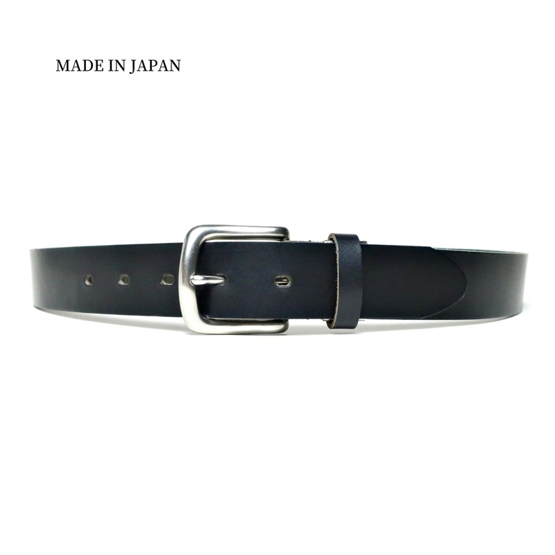 KIETH LI1003-19BLACK 1-Piece Leather Thick Belt, Wild Leather, Black, 1.4