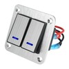 X AUTOHAUX 2 Gang Rocker Switch Panel 3 Pin on