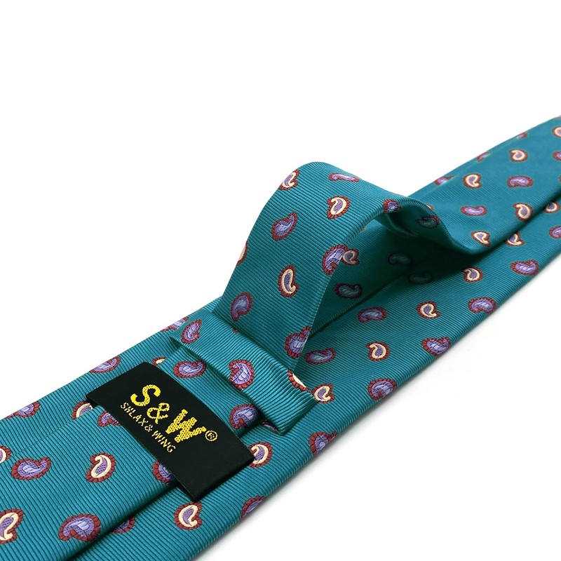 S&W SHLAX&WING Men's Extra Long Necktie Set with Pocket Square