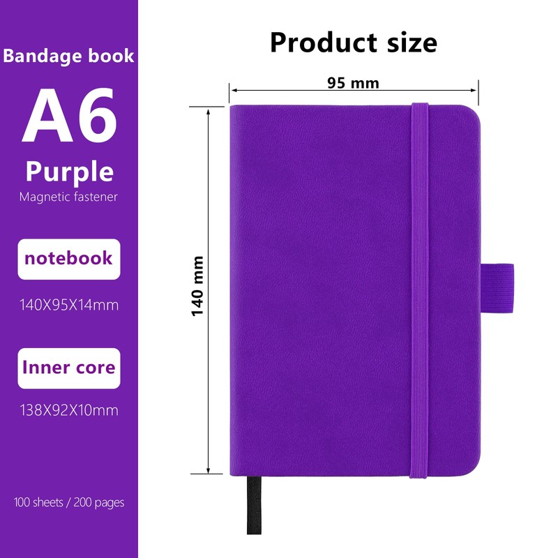 A6 Notebooks, Pocket Notebook Small Notebook Note Pads Hardback Notebook