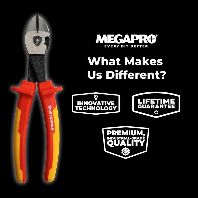 MEGAPRO® Pliers | 1000V VDE Certified | 8.5" Long |