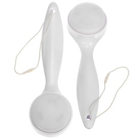 Baluue Manual Face Brush Set 2 Pieces Face Exfoliator Scrubber Detachable Head for Deep Cleaning
