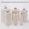 ANYWELL 3-6mm Macrame Cord 5mm x 109yards, Cotton Cord, Macrame