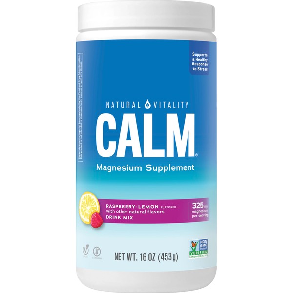 Natural Vitality Calm, Magnesium Citrate Supplement, Anti-Stress Drink Mix Powder,