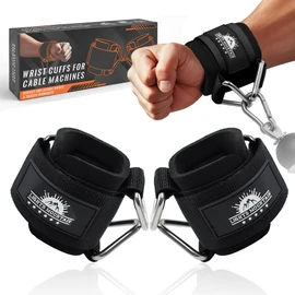 Lights Mountain Wrist Cuffs for Cable Machines – Padded & Adjustable Straps for Lateral Raises, Tricep Pushdowns & Strength Training
