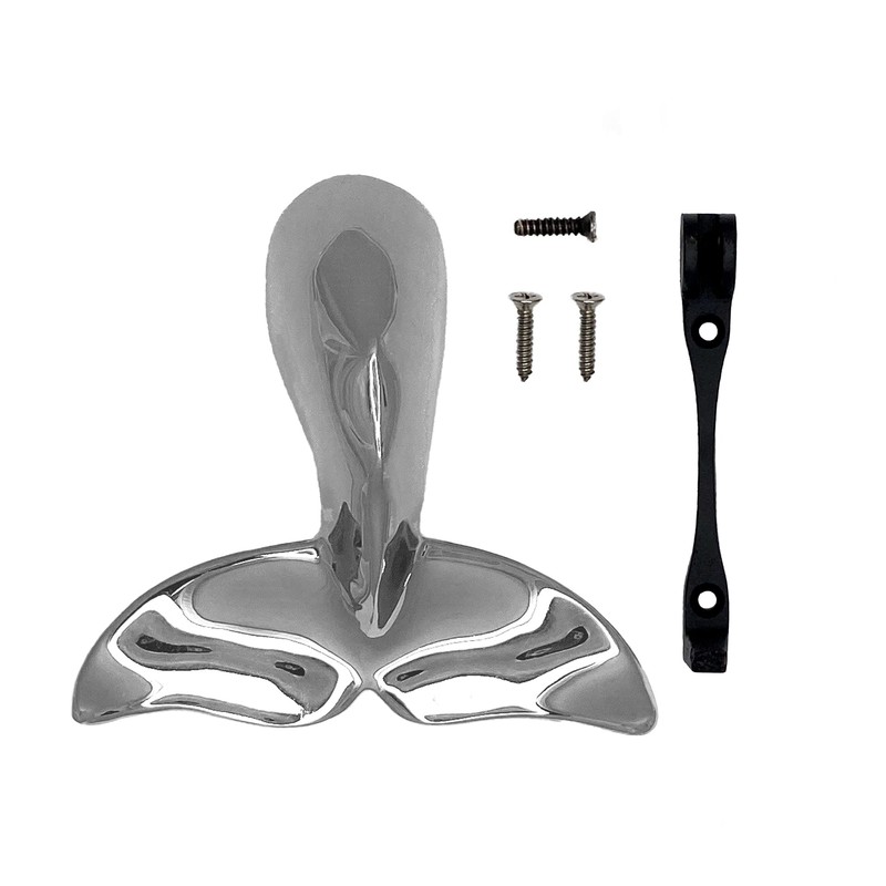 Humpback Whale Tail Door Knocker (Premium, Nickel)