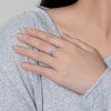 ZLILIJAN Mother Daughter Rings 925 Sterling Silver Love Between Square