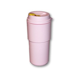Tupperware Eco To Go Tumbler 16 oz Pink Travel Coffee Cup with Sleeve