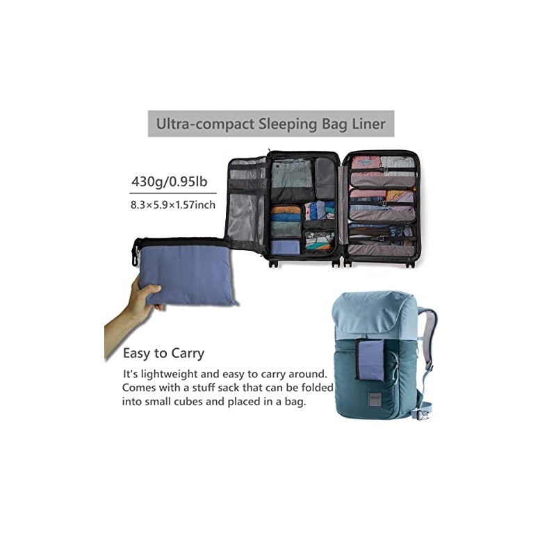 JIVELER Ultralight Sleeping Bag Liner for Camping and Travel