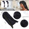 JIRONN 2PCS Satin Silk Hair Bonnet With Tie Band, Large