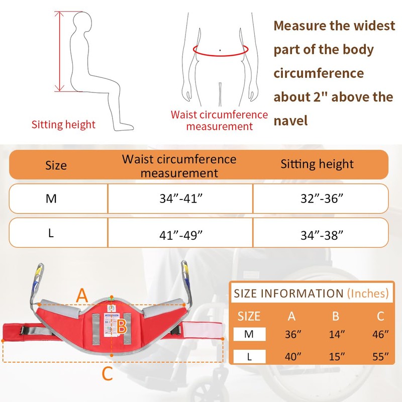 EZ Assistive Sit to Stand Patient Lift Sling with Pad,Stand