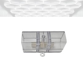 4pcs DIY Hexagonal LED Garage Light connectors, 5 Types of Honeycomb Light connectors, only for LED Garage Light Tubes (I Connector)