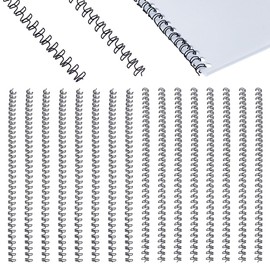 AHANDMAKER 100Pcs Double Loop Binding Wires, 34-Loop, 1/2" Black Binding Spines Combs Ring Twin Loop Binding Wire Coils for Teacher Student Document Notebook File Making