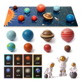 Tablero De Sistema Solar De Madera Para Niños Montessori                                                                                              
