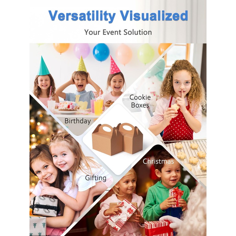 Shallive 12 Pcs Small Party Treat Boxes, 6 Inch Candy